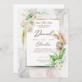 Invitations de mariage intemporelles : Styles élég (Devant / Derrière)