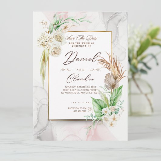 Invitations de mariage intemporelles : Styles élég (Debout devant)