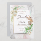 Invitations de mariage intemporelles : Styles élég (Devant / Derrière)