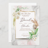 Invitations de mariage intemporelles : Styles élég (Devant / Derrière)