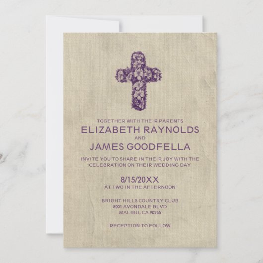 Invitations de mariage inter-pays en fer (Devant)