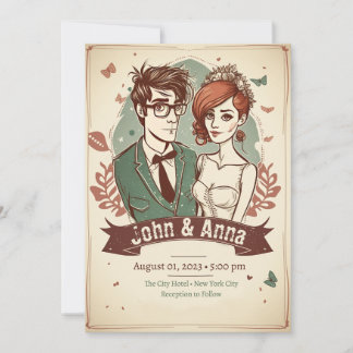 Invitations de mariage irrégulières, invitations d