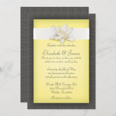 Invitations de mariage jaune (Devant / Derrière)