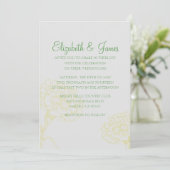 Invitations de mariage Jaune et Vert (Debout devant)