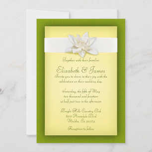 Invitations De Mariage Jaune Et Vert