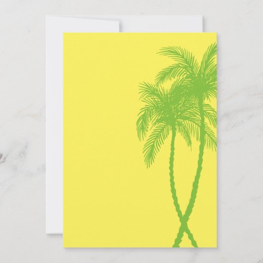 Invitations de mariage jaune et vert (Dos)