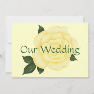 Invitations de mariage jaune, Rose
