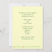 Invitations de mariage jaune, Rose (Dos)