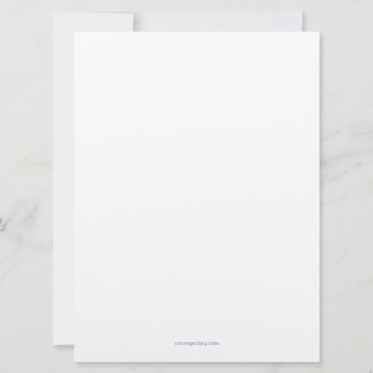 Invitations de mariage juif Feuille Chuppah modern (Dos)