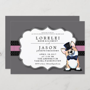 Invitations de mariage KiniArt Corgi