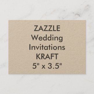 Invitations de mariage KRAFT 100lb 5 po x 3,5 po