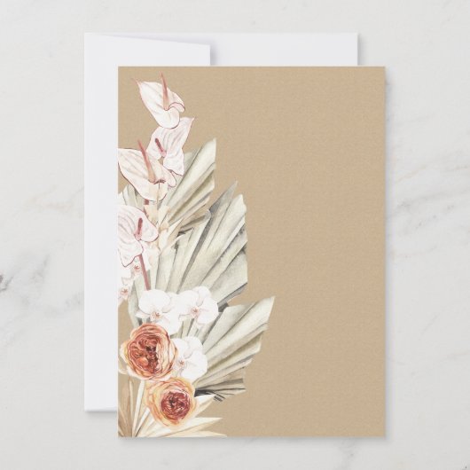 Invitations de mariage Kraft et Cactus (Dos)