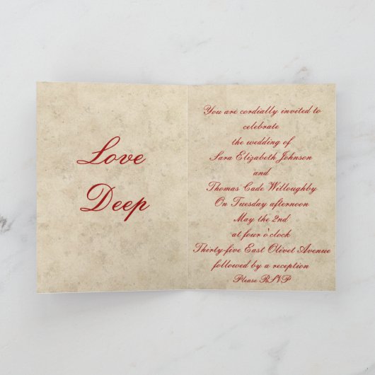 Invitations de mariage - L'amour toujours aimer pr (Intérieur)