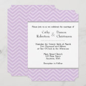 Invitations de mariage Lavender Chevron (Devant / Derrière)