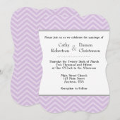 Invitations de mariage Lavender Chevron (Devant / Derrière)