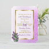 Invitations de mariage Lavender et Gold (Debout devant)