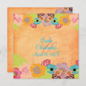 Invitations de mariage Leis/Luau/fruits (Devant / Derrière)