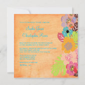 Invitations de mariage Leis/Luau/fruits (Dos)
