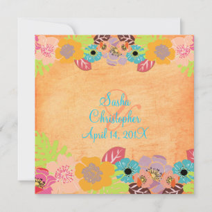 Invitations de mariage Leis/Luau/fruits