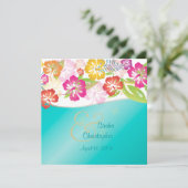 Invitations de mariage Leis/Luau/hibiscus (Debout devant)