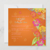 Invitations de mariage Leis/Luau/hibiscus (Dos)