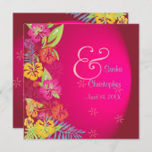 Invitations de mariage Leis/Luau/hibiscus (Devant / Derrière)