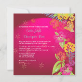 Invitations de mariage Leis/Luau/hibiscus (Dos)