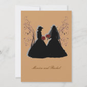 Invitations de mariage lesbiennes personnalisées p (Dos)