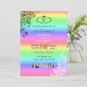 Invitations de mariage LGBT Rainbow (Debout devant)