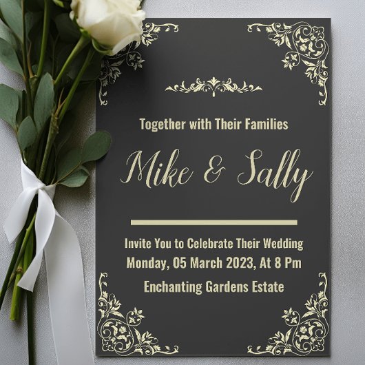 Invitations de mariage Libellé et Invitations en l