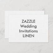 Invitations de mariage LINEN 6.25" x 4.5" (Devant / Derrière)