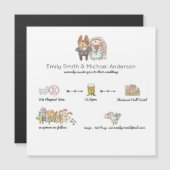 Invitations de mariage magnétique Whimsical (Devant / Derrière)