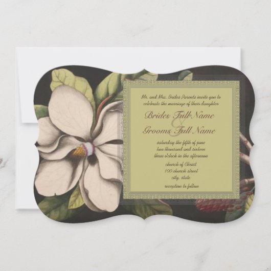 Invitations de mariage Magnolia (Devant)