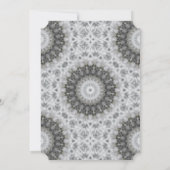 Invitations de mariage Mandala noir et blanc (Dos)