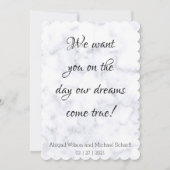 Invitations de mariage Marbre blanc élégant (Devant)