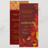 Invitations de mariage - Mariages de l'automne (Devant / Derrière)