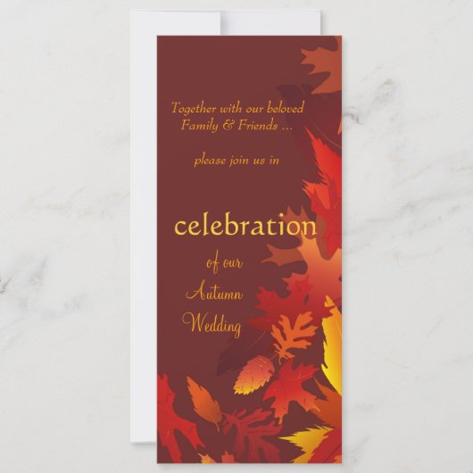Invitations de mariage - Mariages de l'automne (Devant)