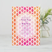 Invitations de mariage marocain rose et orange (Debout devant)