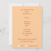 Invitations de mariage marron et beige (Dos)