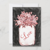 Invitations de mariage Mason Jar Flowers (Dos)