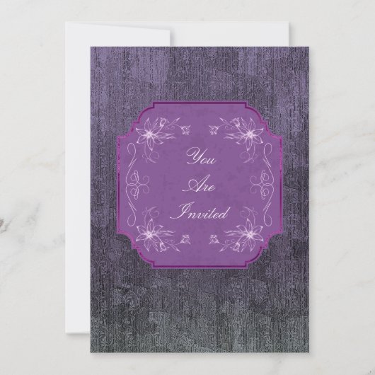 Invitations de mariage mauves (Devant)