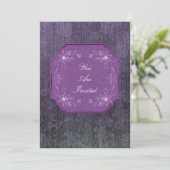 Invitations de mariage mauves (Debout devant)