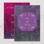Invitations de mariage mauves (Devant / Derrière)