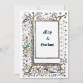 Invitations de mariage médiévales éclairées (Dos)