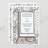 Invitations de mariage médiévales éclairées (Devant / Derrière)