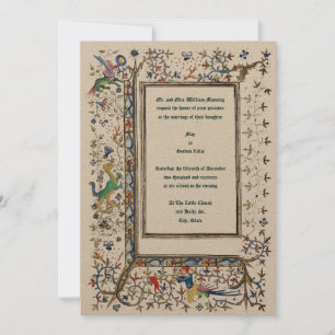 Invitations de mariage médiévales éclairées