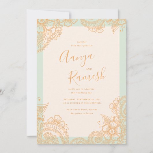 Invitations De Mariage Mehndi (Devant)