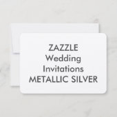 Invitations de mariage METALLIC SILVER 5" x 3,5" (Devant)
