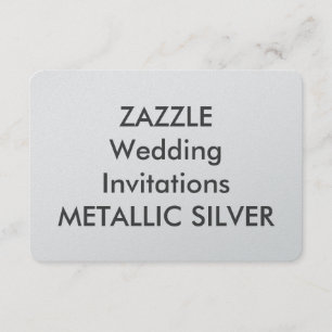 Invitations de mariage METALLIC SILVER 5" x 3,5"