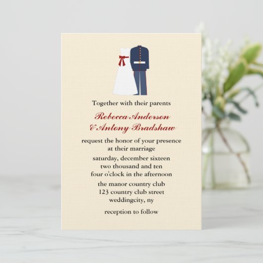 Invitations de mariage militaire (Debout devant)